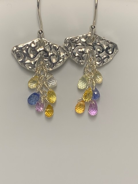 Sapphire drop earrings (GT1467) by Gabrielle Taylor