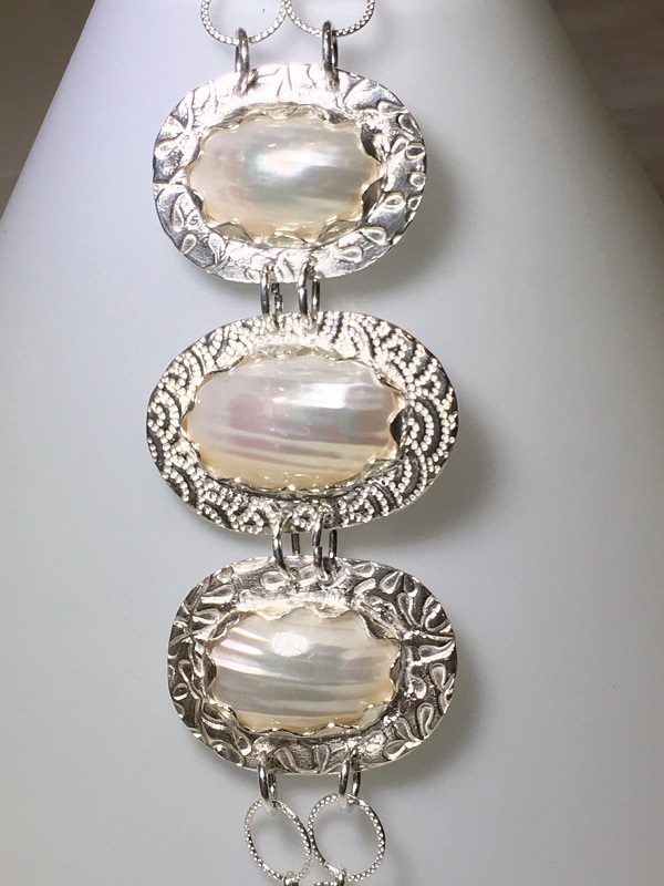 3-section Mother-of-Pearl bracelet (GT1538) by Gabrielle Taylor