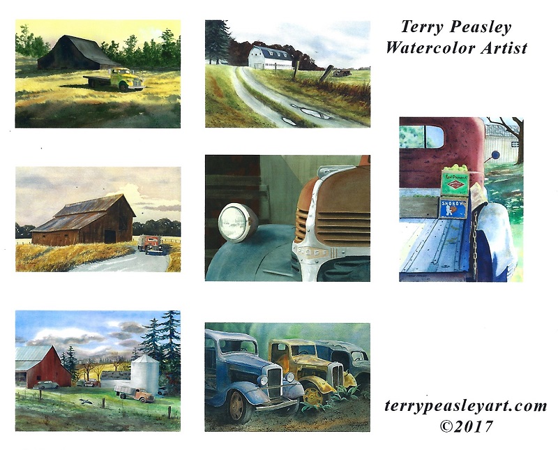 Greeting Card Pack - Old Trucks 1 by Terry Peasley