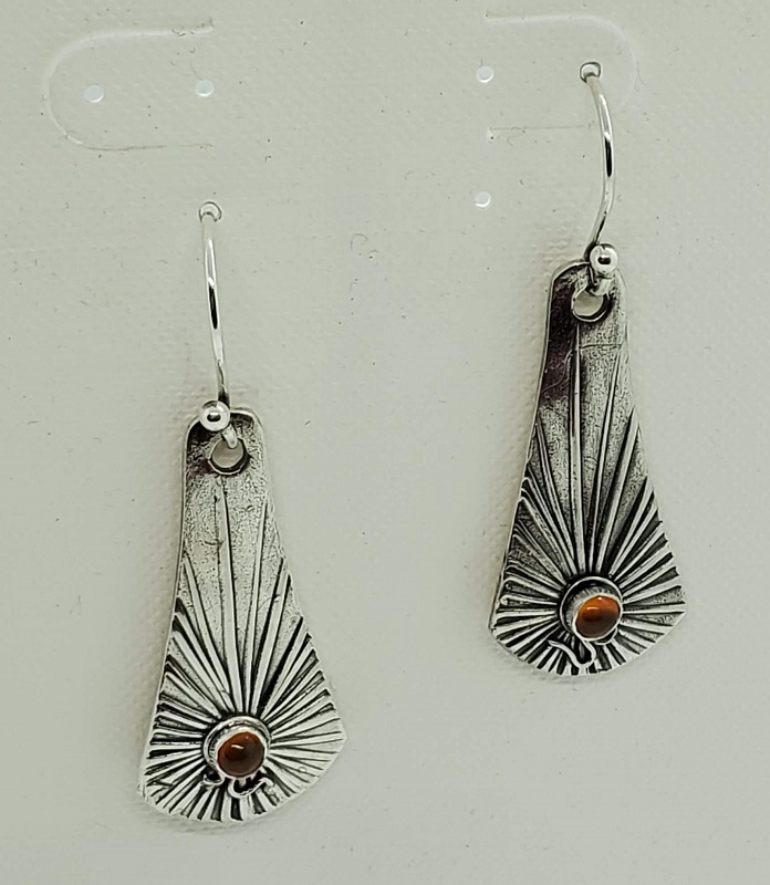 Starburst earrings with carnelian cabs (GT1672) by Gabrielle Taylor