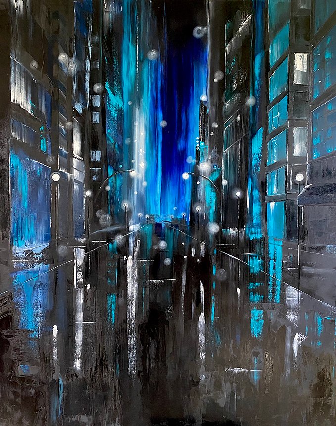 Blue Cityscape by Ray Massini