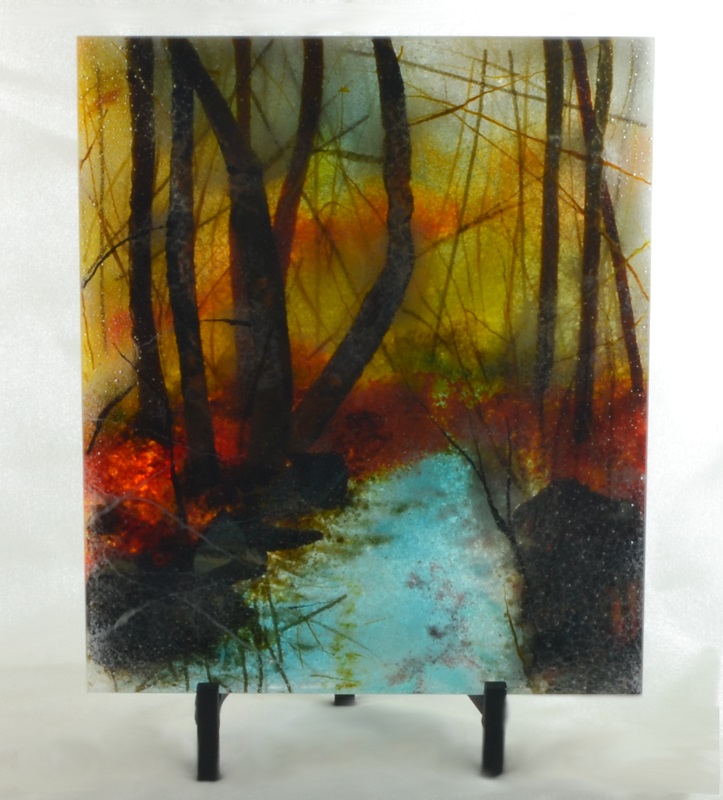Misty Fall Pond by Ann Cavanaugh