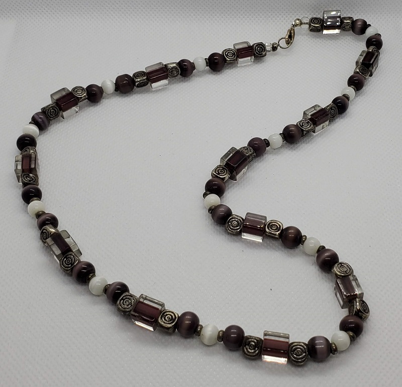 Necklace - Glass Beads w/ Metal accent (1120-5-25) by Gerry and Melissa Rasch, GMR Creates