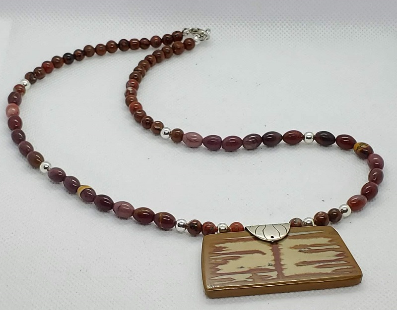 Necklace - Owyhee Picture Jasper (1120-5-154) by Gerry and Melissa Rasch, GMR Creates