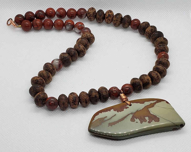 Necklace - Owyhee Picture Jasper (1120-2-133) by Gerry and Melissa Rasch, GMR Creates