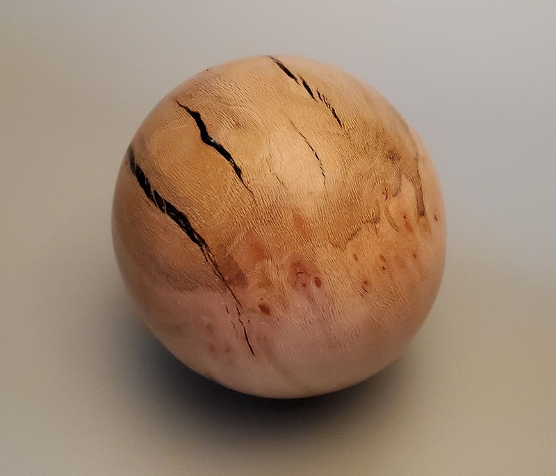 Sphere - Sycamore with Resin by Michael Pedemonte