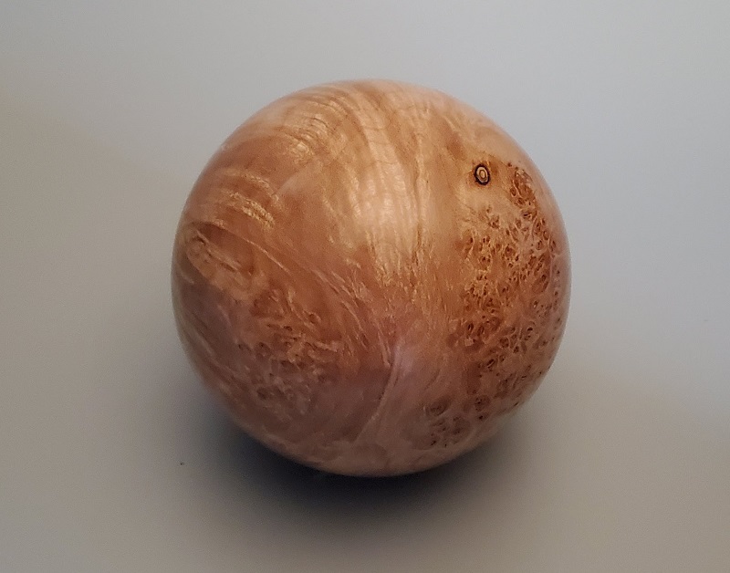 Maple burl spherical form