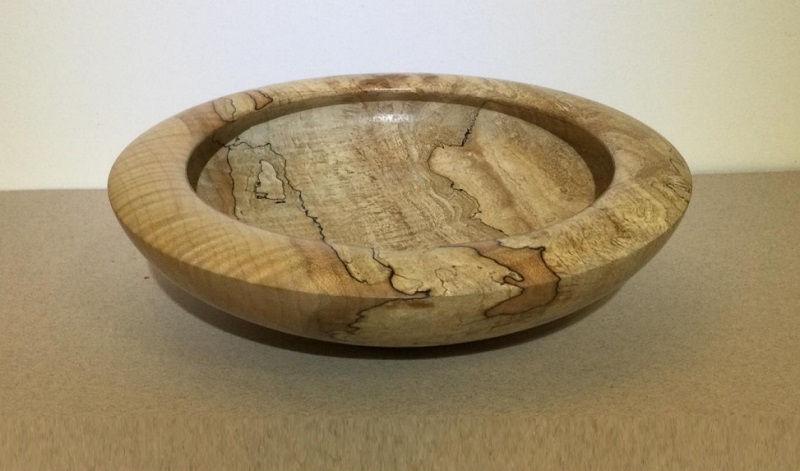 Spalted Big Leaf Maple Bowl with Lip by Michael Pedemonte