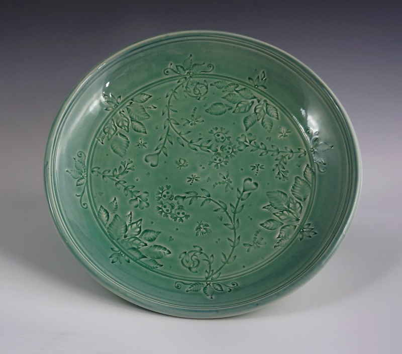 Plate, Green Glaze (GLLL_21_13) by Phil Fishwick