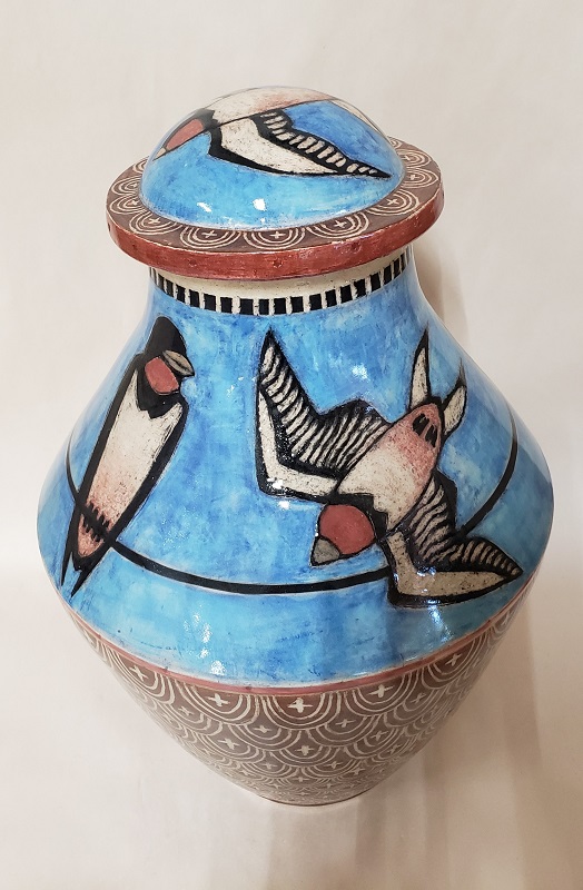 Swallow Jar by Kelly and Pamela Donaldson, Cross Creek Clay