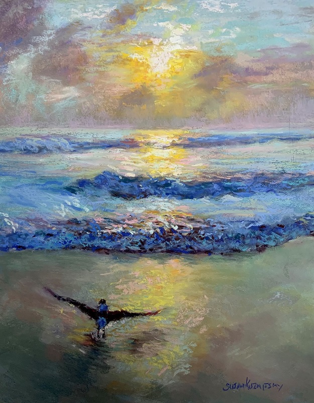 Sunset Gull by Susan Kuznitsky