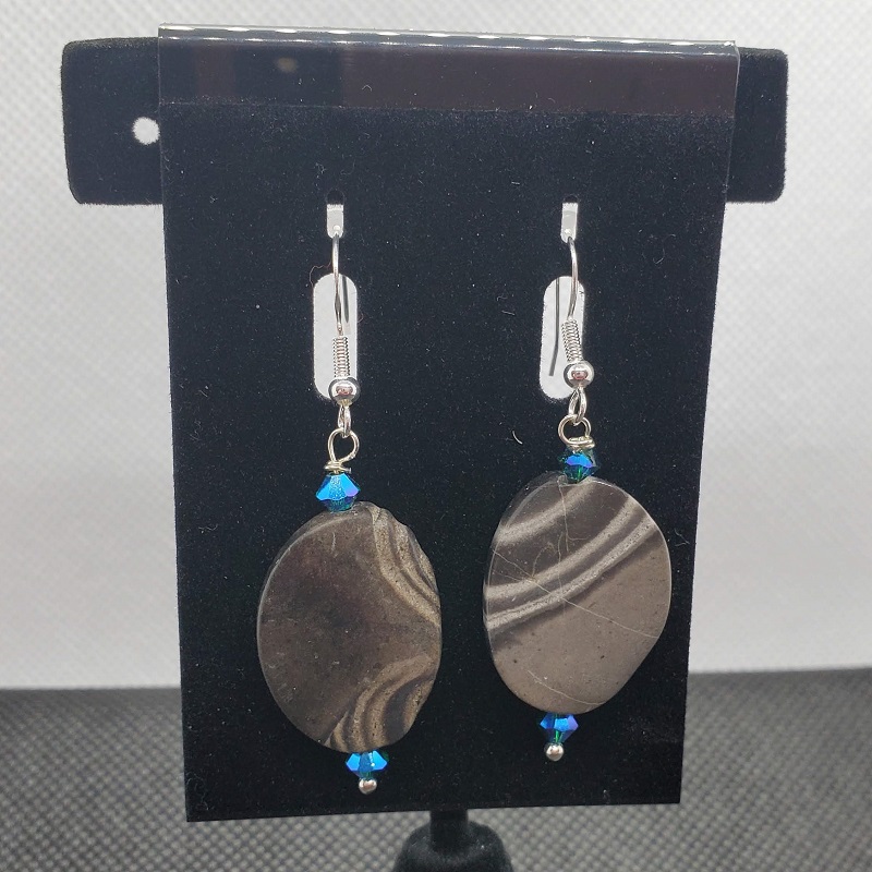 Earrings - Zebra Stone by Gerry and Melissa Rasch, GMR Creates