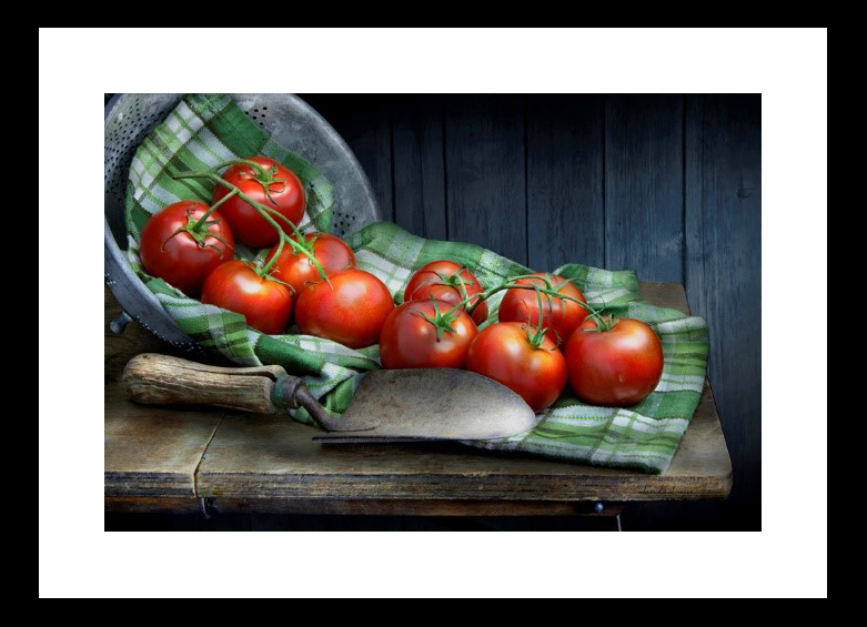 Tomatoes & Trowel by Linda Flicker