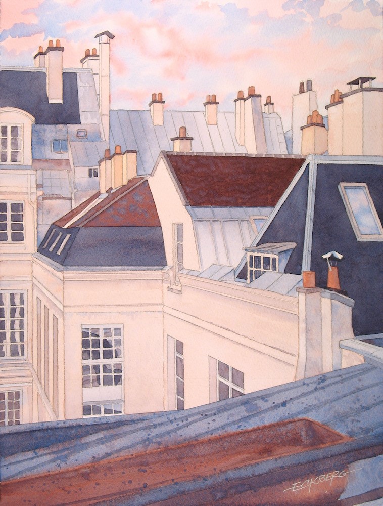Parisian Rooftops by Chris Eckberg