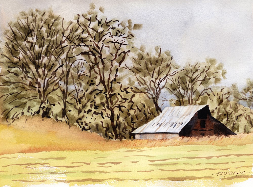 Barn in the Oaks by Chris Eckberg