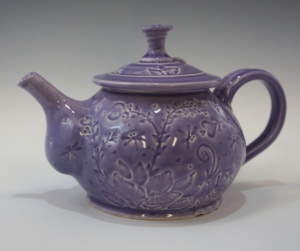 Teapot, Purple Glaze by Phil Fishwick