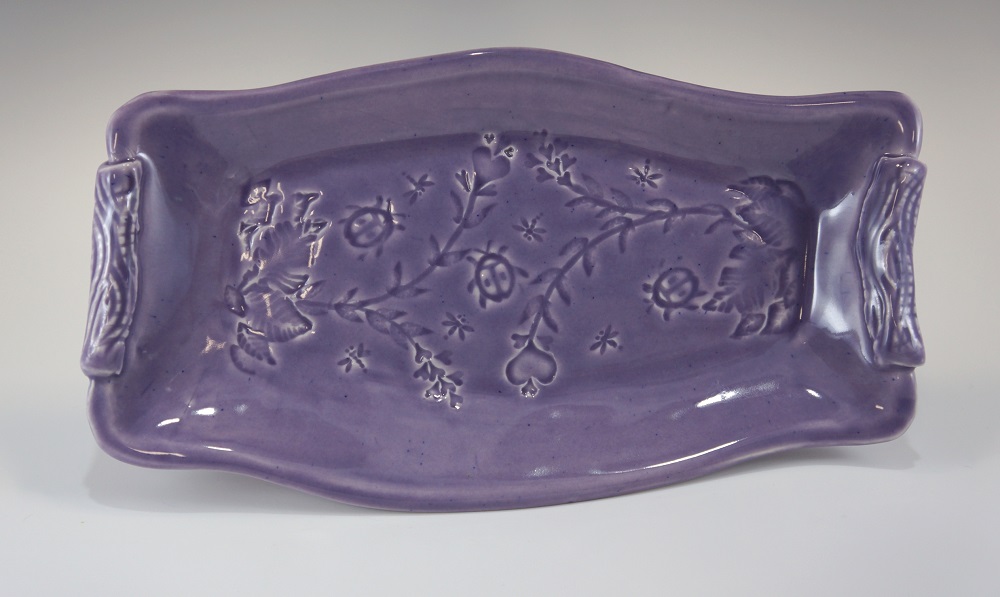 Tray, Purple Glaze by Phil Fishwick