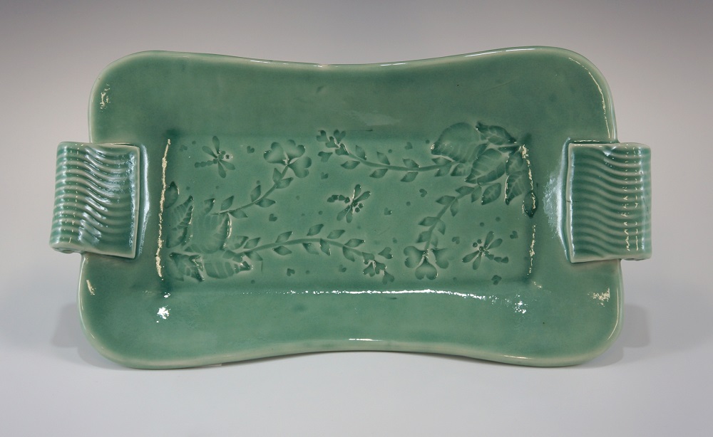 Tray, Green Glaze by Phil Fishwick