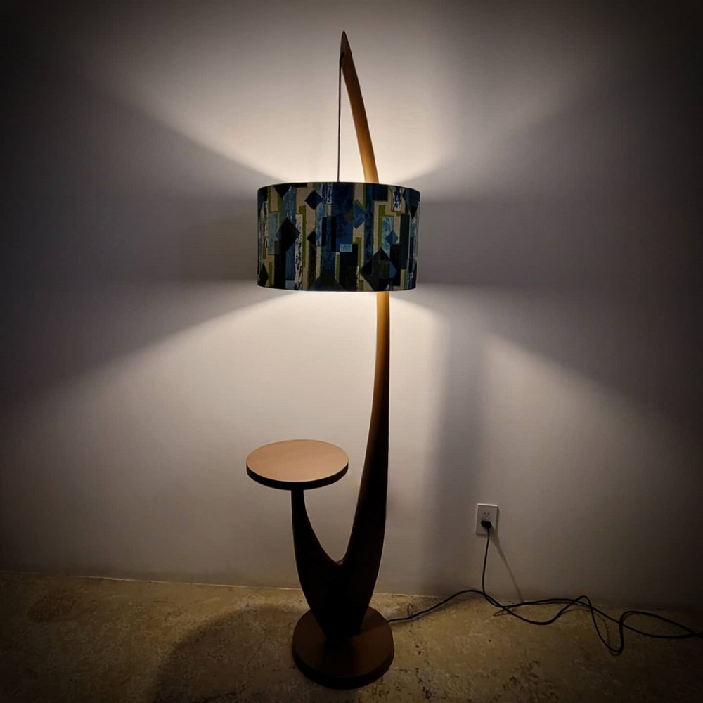 MidMod Floor Lamp with Table by James Violette