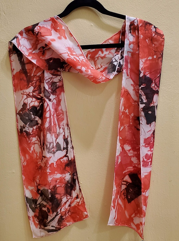 Scarf - Tie Dye in Coral by Linda Swindle