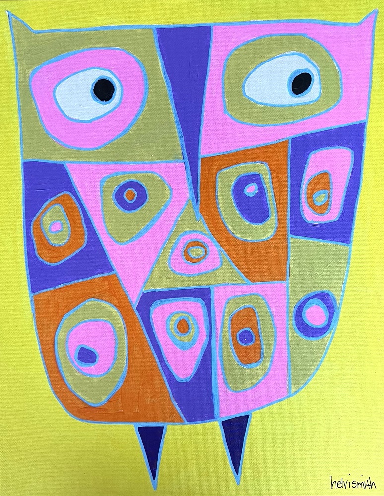 Owl in Yellow by Helvi Smith