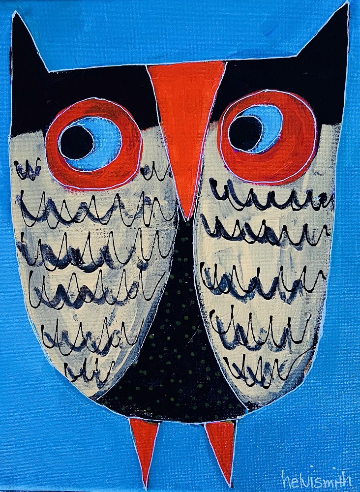Suspicious Owl by Helvi Smith