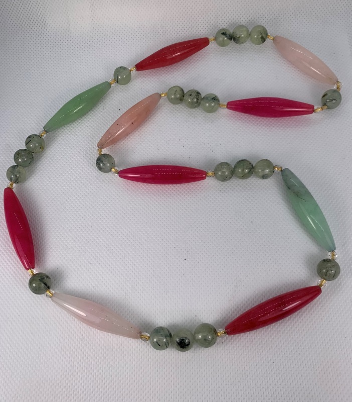 Malay Jade and Prehnite Necklace by Gabrielle Taylor