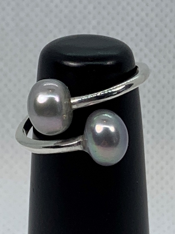 Grey Pearl Ring by Gabrielle Taylor
