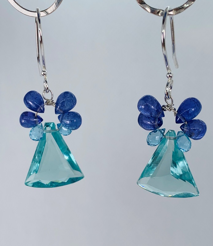 Topaz and Tanzanite Earrings by Gabrielle Taylor