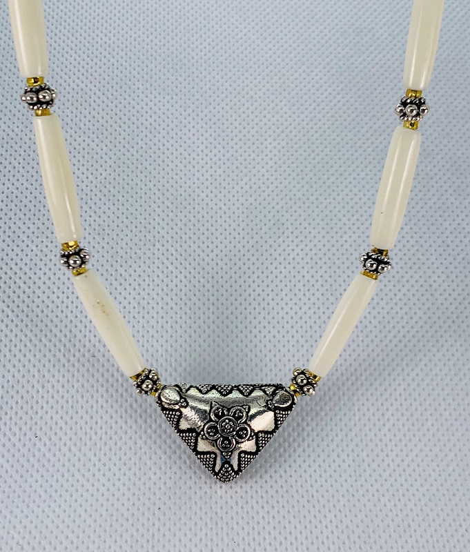 Sterling and Bone Necklace by Gabrielle Taylor