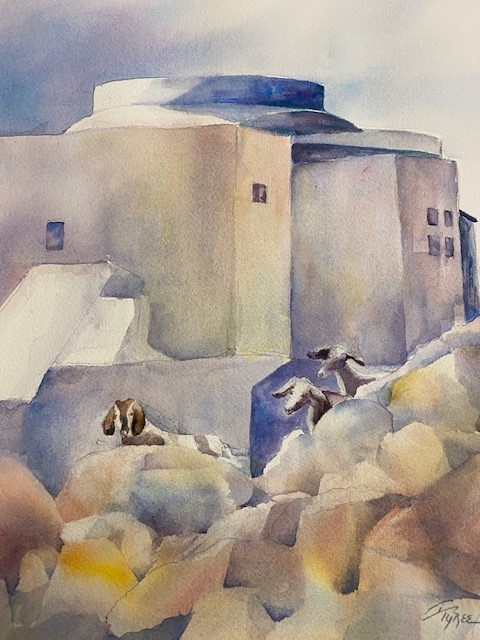 Sifnos Island Goats by Toni Tyree