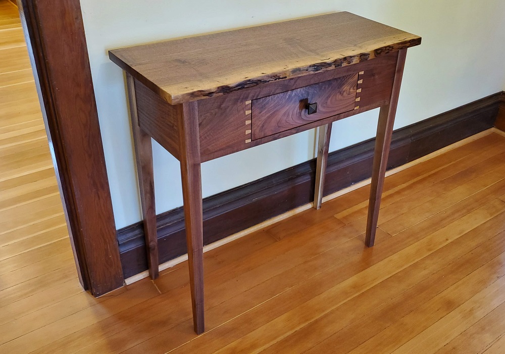 Foyer Table - Black Walnut & Serviceberry by Terry Peasley