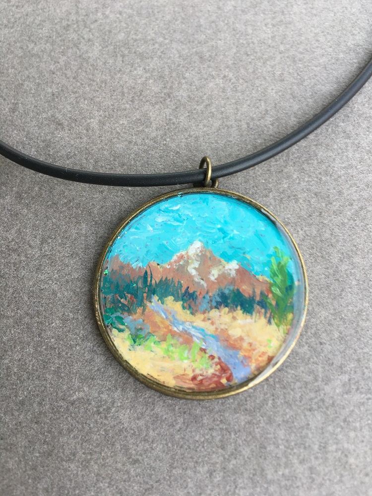 The Source painting-necklace by Susan Grace Branch