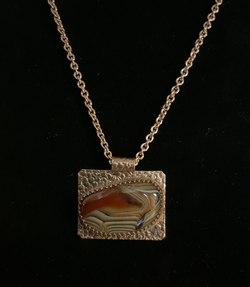 Necklace - Botswana Agate and Copper by Gerry and Melissa Rasch, GMR Creates