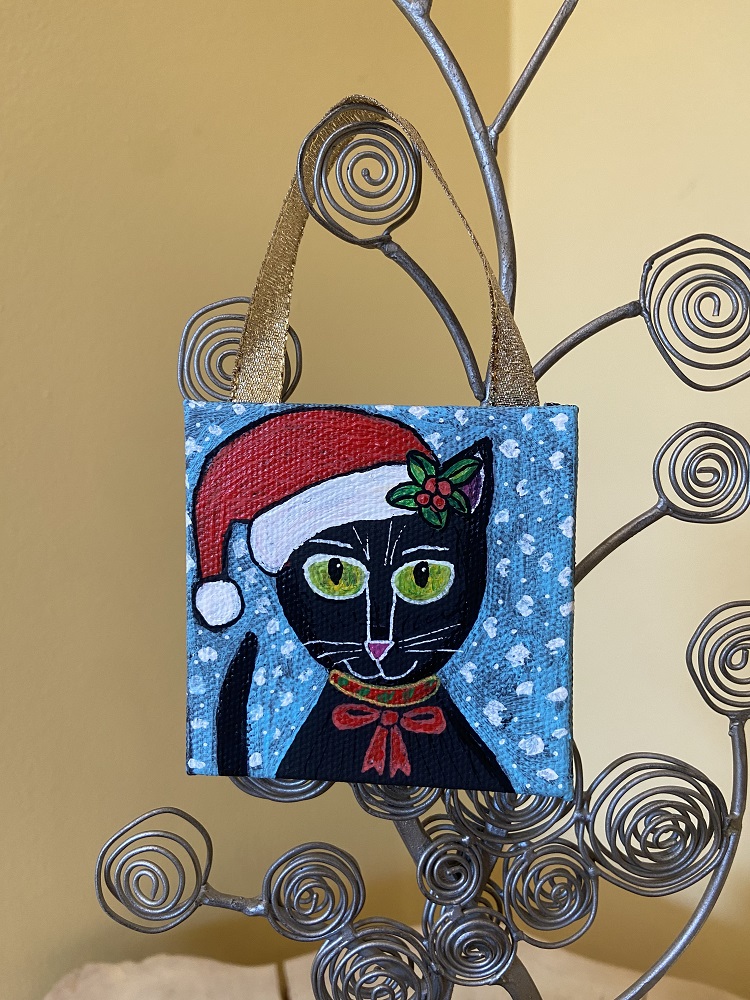 Ornament - Black Cat by Teal Buehler