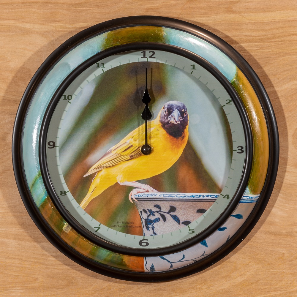 Outside the Clocks: Bloedel Weaver and Chinese Blue Clock by Jim Richards