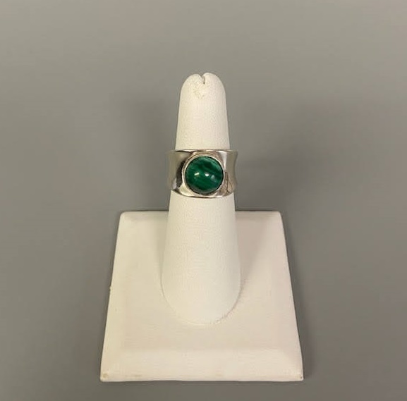 Ring- Sterling Silver/Malachite by Gerry and Melissa Rasch, GMR Creates