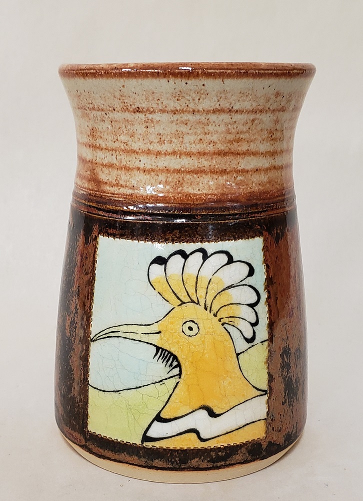 Coffee Cup Hoopoe Bird in a Multiverse by Kelly and Pamela Donaldson, Cross Creek Clay