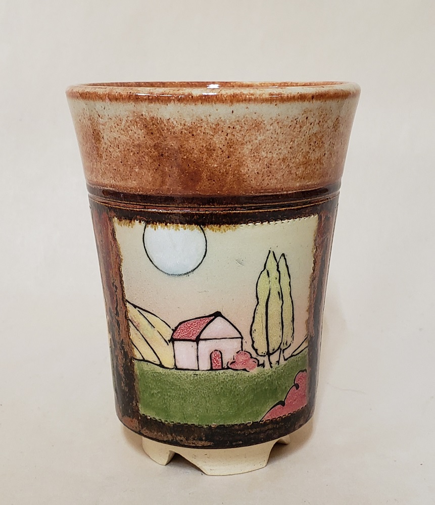Coffee Cup Liftoff Over Farmhouse Yellow by Kelly and Pamela Donaldson, Cross Creek Clay