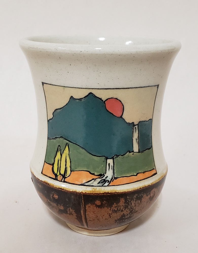 Coffee Cup Waterfall Sunset by Kelly and Pamela Donaldson, Cross Creek Clay