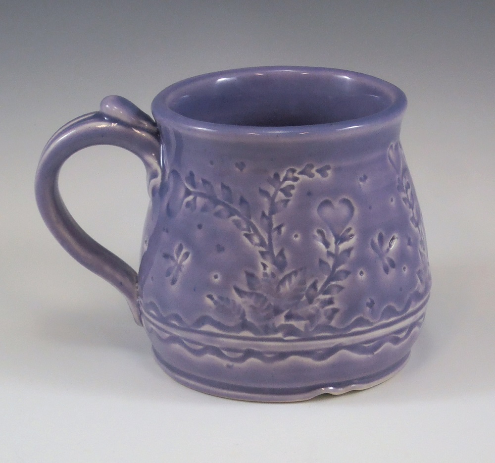 Mug, Garden, Purple Glaze by Phil Fishwick