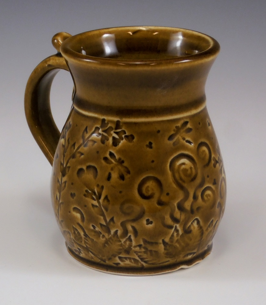 Mug, Garden, Brown Glaze by Phil Fishwick