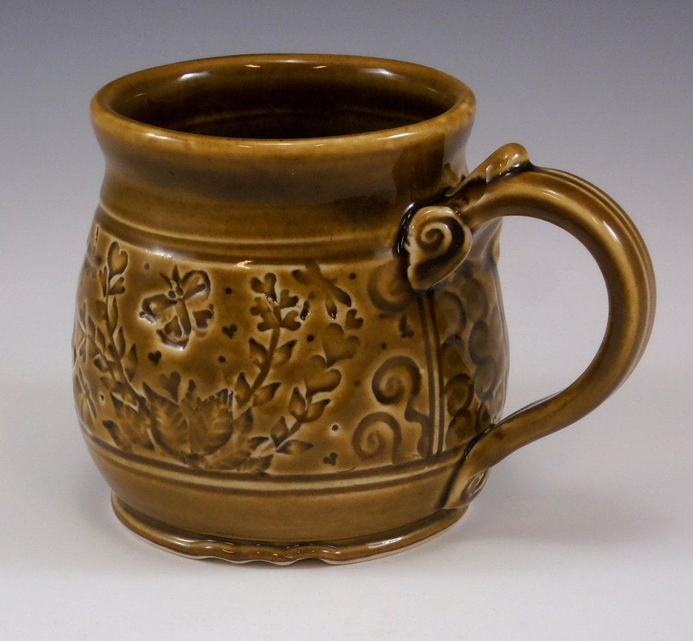 Mug, Garden, Brown Glaze by Phil Fishwick
