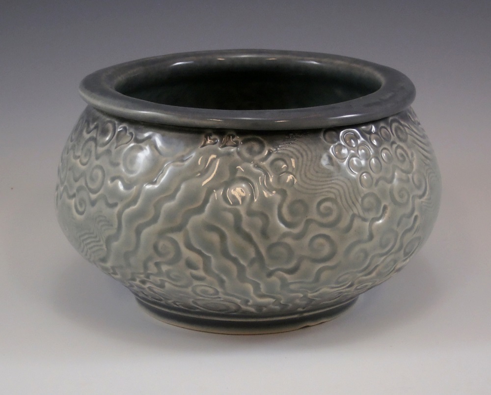 Bowl, Patterns, Gray Glaze by Phil Fishwick
