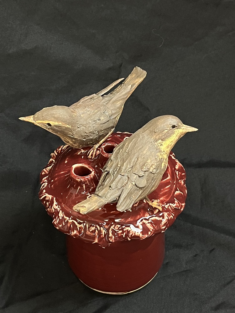 Flower/Bird Pot 1 by Linda Jerome