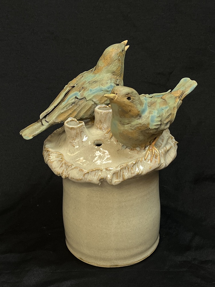 Flower/Bird Pot 2 by Linda Jerome