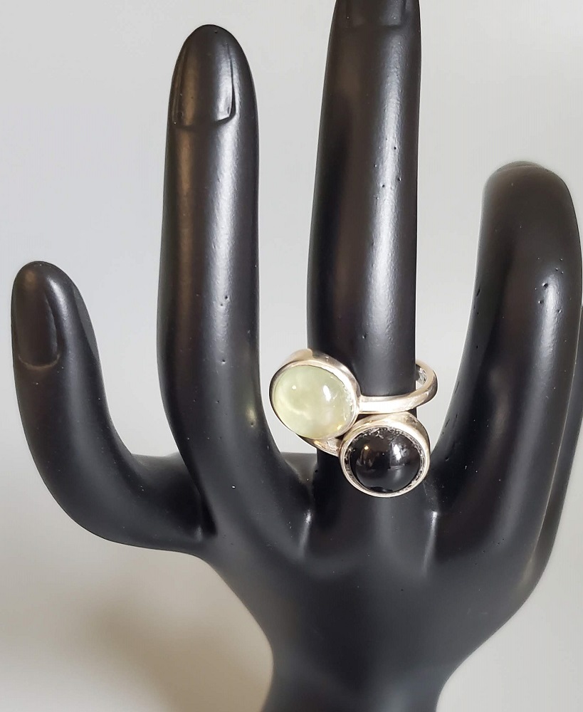 Ring - Onyx & Prehnite by Gerry and Melissa Rasch, GMR Creates