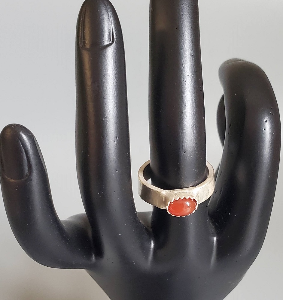 Ring - Carnelian Agate (oval) by Gerry and Melissa Rasch, GMR Creates