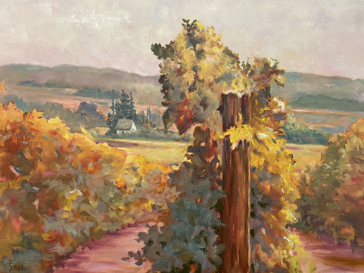Hazy Vineyard (Sunset View Ranch) by Toni Tyree