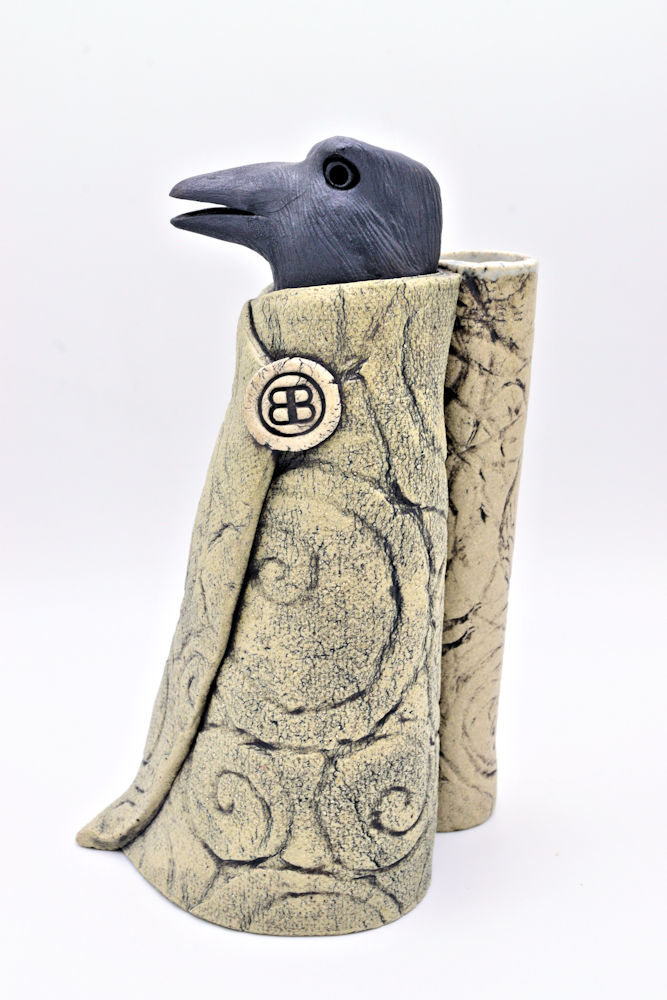 Crow-Kin #905V (Vase) by B.G. Dodson